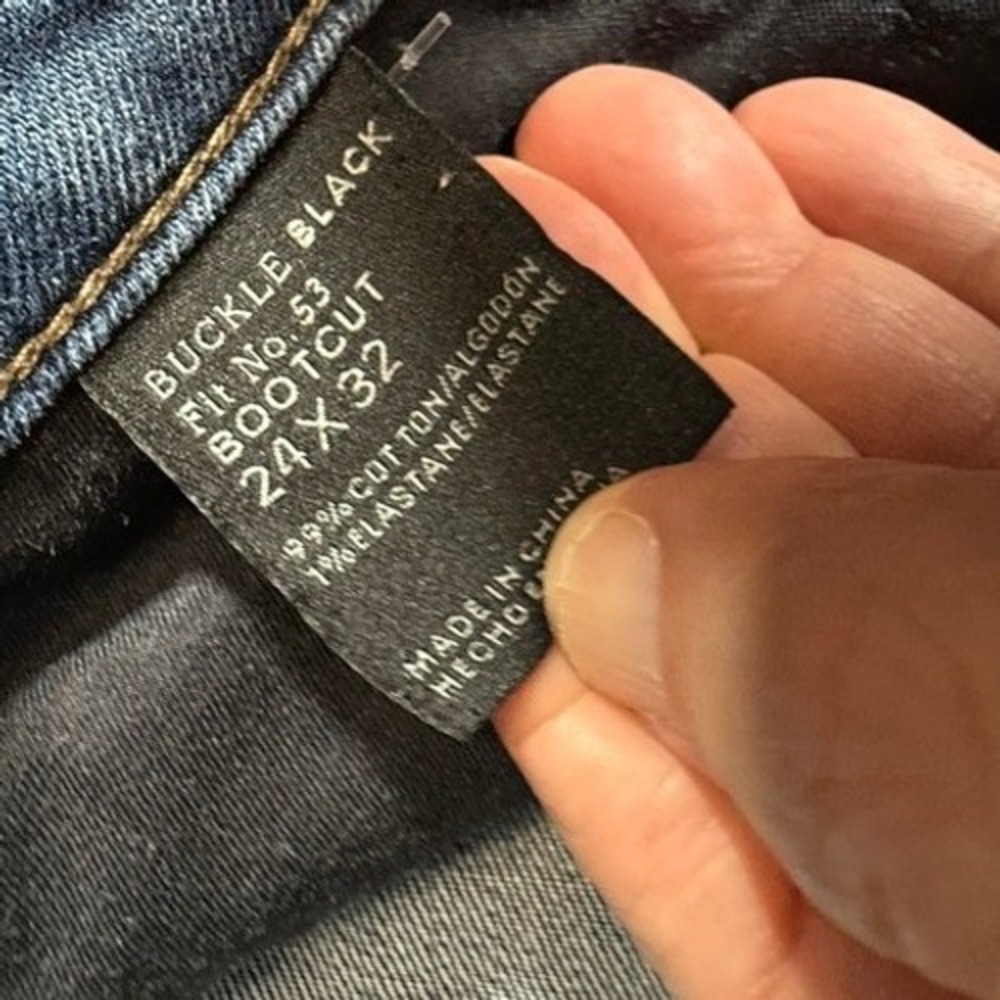 Buckle Black Fit No. 53 Bootcut Jeans Blue Medium Wash Stretch 24x32 BBW3714 - Picture 4 of 12